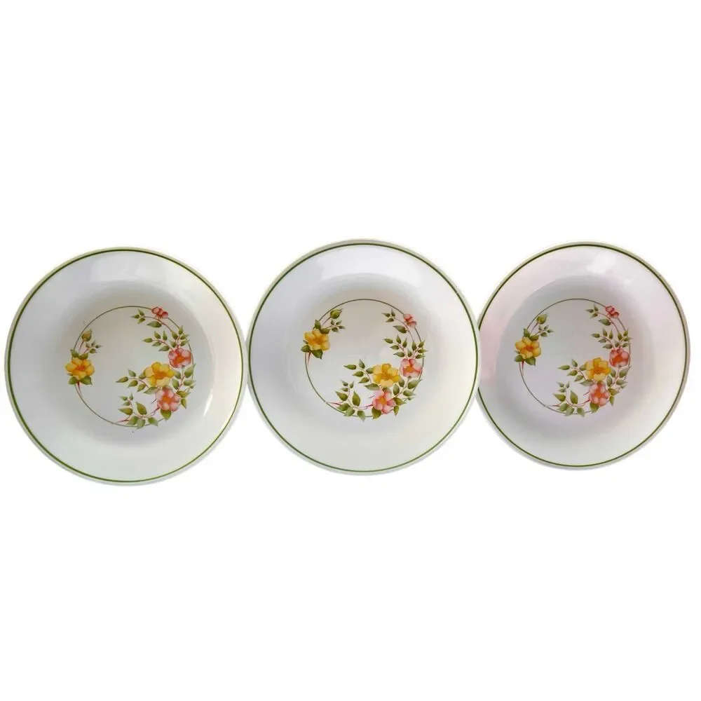 Vintage Lot of 3 CORELLE WINDSOR ROSE 8 1/2” LUNCHEON PLATE